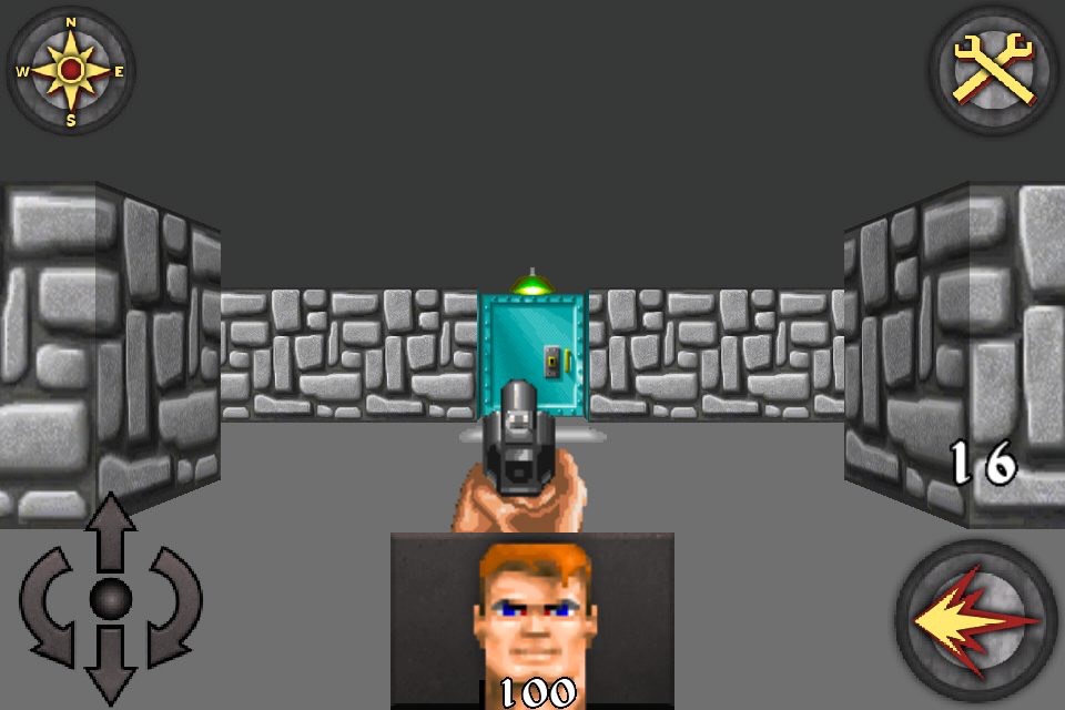 Wolfenstein 3D on iPhone with virtual button controls